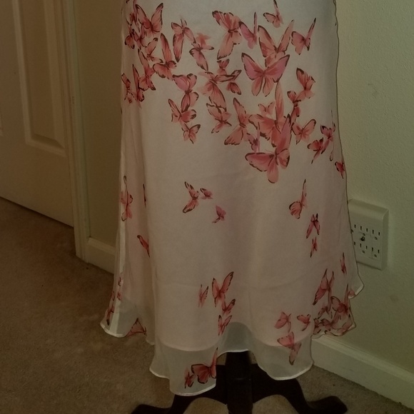 ✅SUMMER DRESS NWT sz 6 La Rue 39 100% silk fully lined bitterfly empire waist - Picture 6 of 14